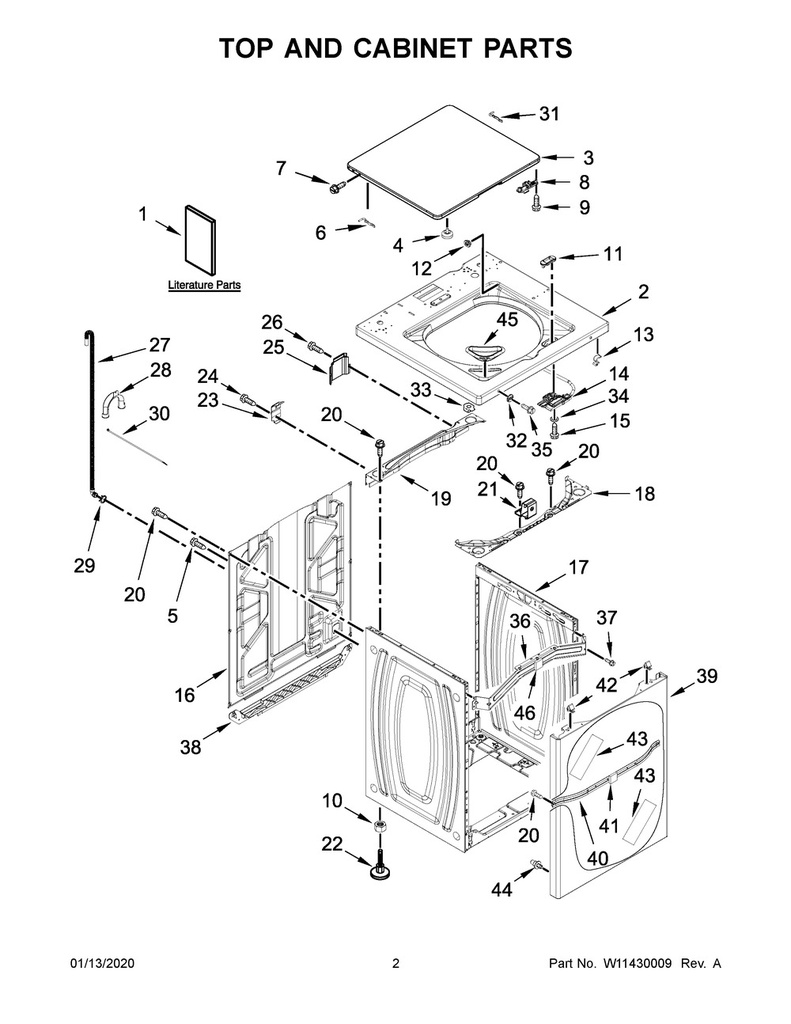 Whirlpool Washer Leveling Leg - W10862938, Replaces: W10064810