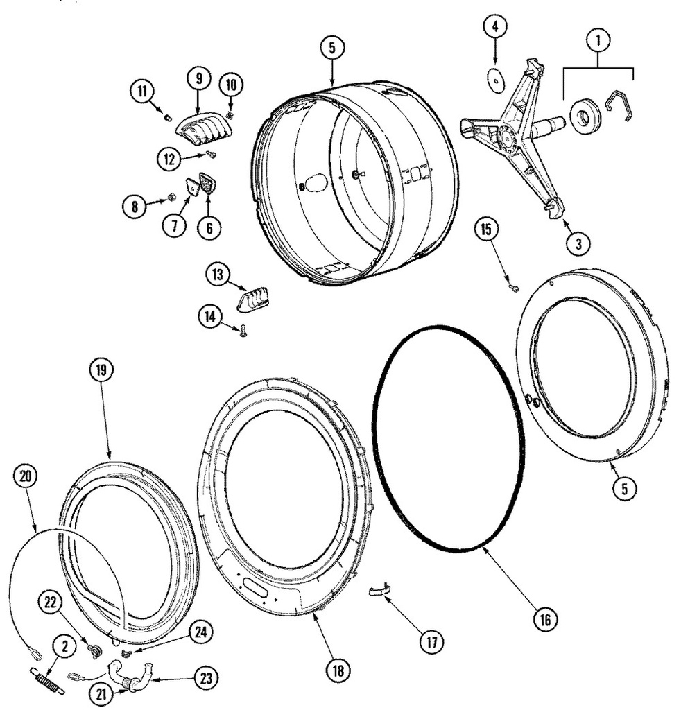 Whirlpool Washer Lip Seal Kit - 12002022, Replaces: 12001478