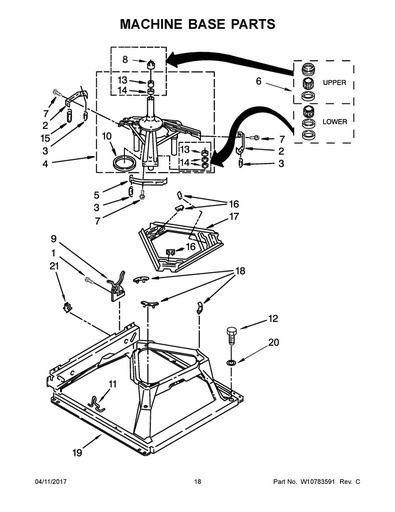 Whirlpool Washer Tub Suspension Pads - 285744, Replaces: 62602