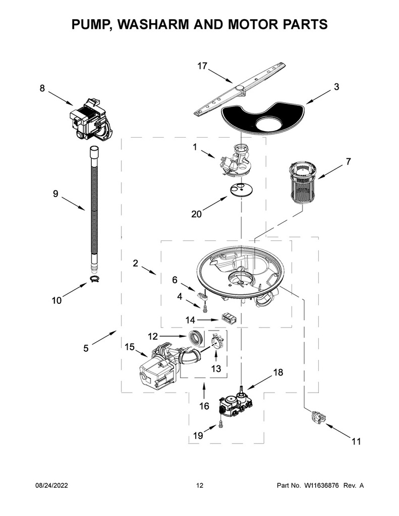 Whirlpool Dishwasher Diverter Motor - W11612301
