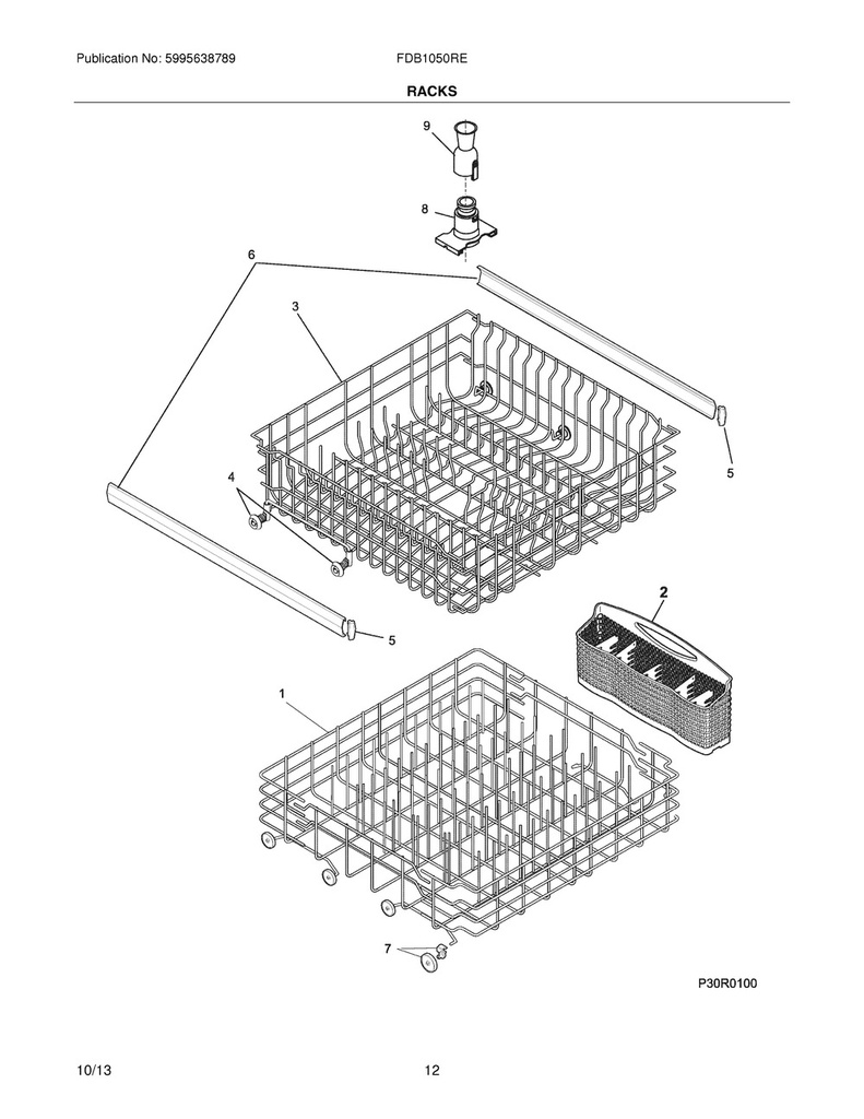 Frigidaire Dishwasher Dishrack Stop Clip - 5300809927