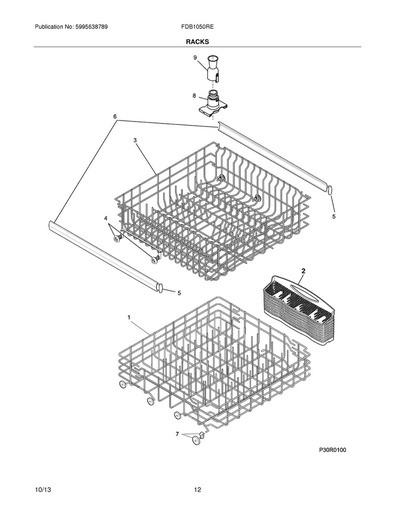 Frigidaire Dishwasher Dishrack Stop Clip - 5300809927