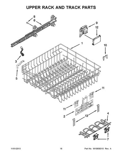 Whirlpool Dishwasher Clip - WPW10267076, Replaces: W10267076