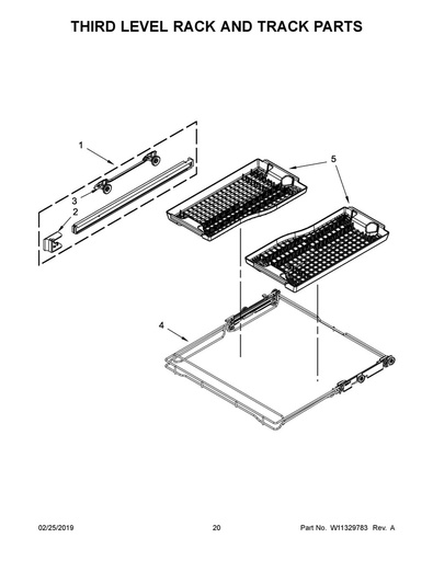 Whirlpool Dishwasher Drawer Slide Rail - WPW10195238, Replaces: W10195238