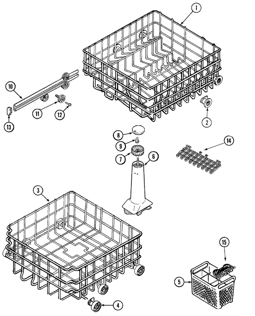 Whirlpool Dishwasher Rack Stop (White) - WP99002136, Replaces: 912938