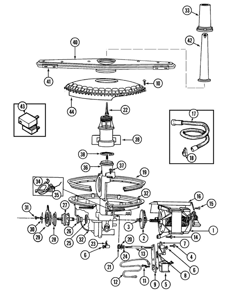 Whirlpool Dishwasher Lower Wash Arm Support - WPY912900, Replaces: 74001222
