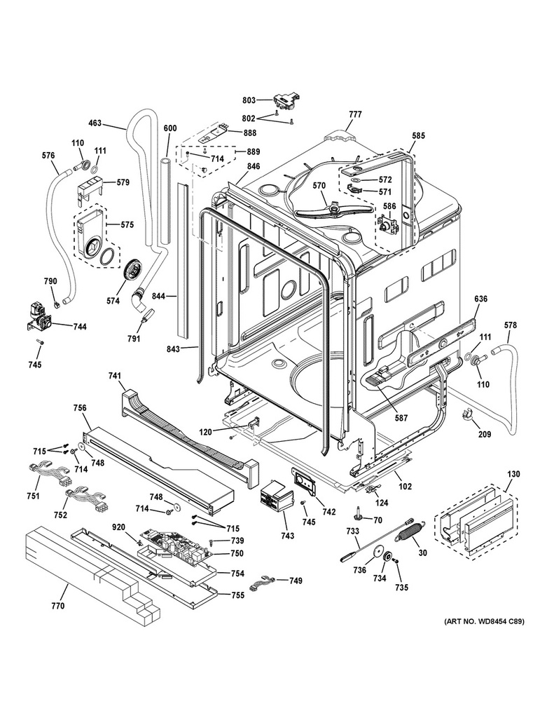 GE Dishwasher Upper Spray Arm Kit - WG03A02167
