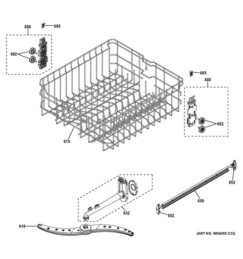 GE Dishwasher Centre Spray Arm Water Supply Tube - WG04F04749