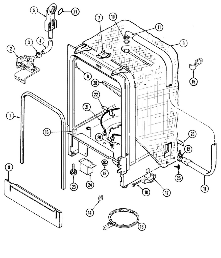Whirlpool Dishwasher Upper Spray Arm - WP99001586, Replaces: 99001586