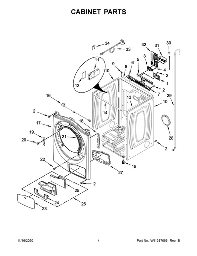 Whirlpool Dryer Control Board - W11418861, Replaces: W11314902