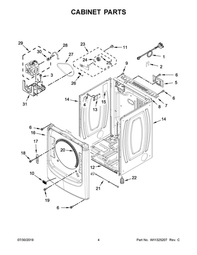 Whirlpool Dryer Control Board - W11350213, Replaces: W11170771