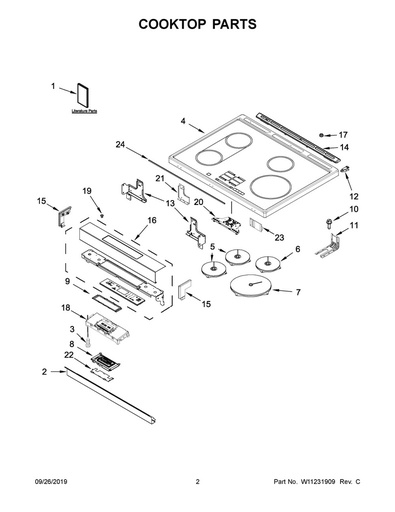 Whirlpool Range /Oven Control Board - W11100619, Replaces: W10759304