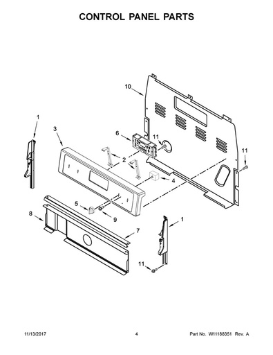 Whirlpool Range /Oven Range Electronic Control Board - W11546093