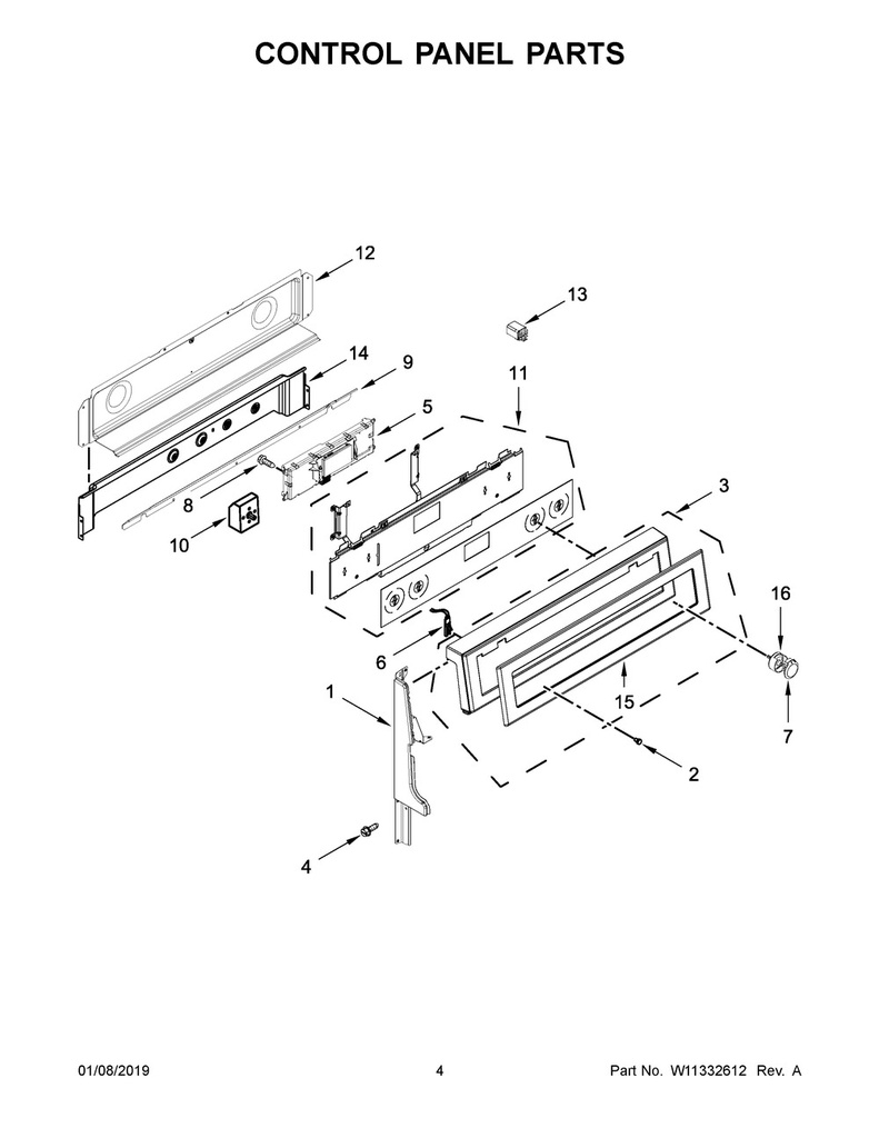 Whirlpool Range /Oven Control Board - WPW10778305, Replaces: W10648867