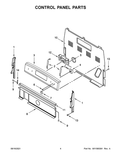 Whirlpool Range /Oven Control Board - W11536797, Replaces: W10908165