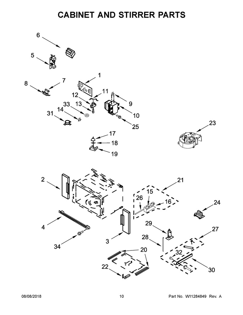 Whirlpool Microwave Control Board - WPW10586836, Replaces: W10586836