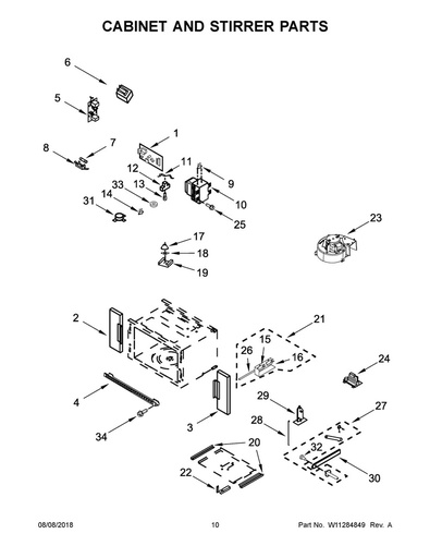 Whirlpool Microwave Control Board - WPW10586836, Replaces: W10586836