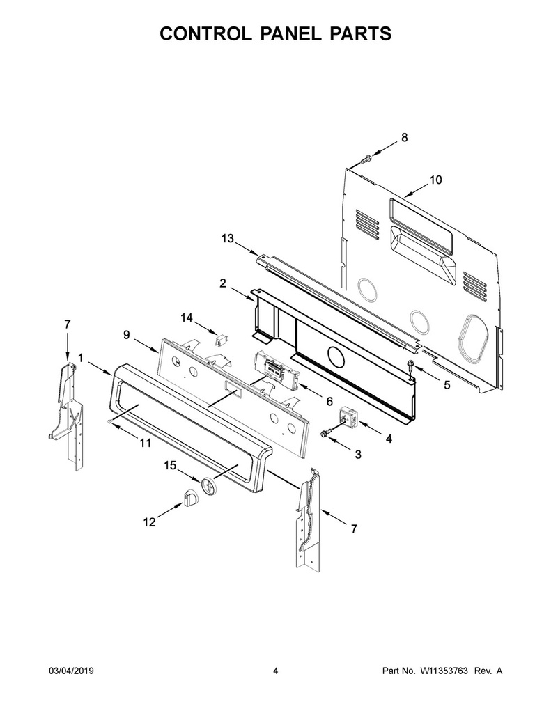 Whirlpool Range /Oven Touchpad Assembly - W10840425