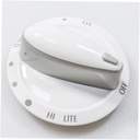 Whirlpool Range /Oven Burner Control Knob (White) - WP74011276, Replaces: 74007792
