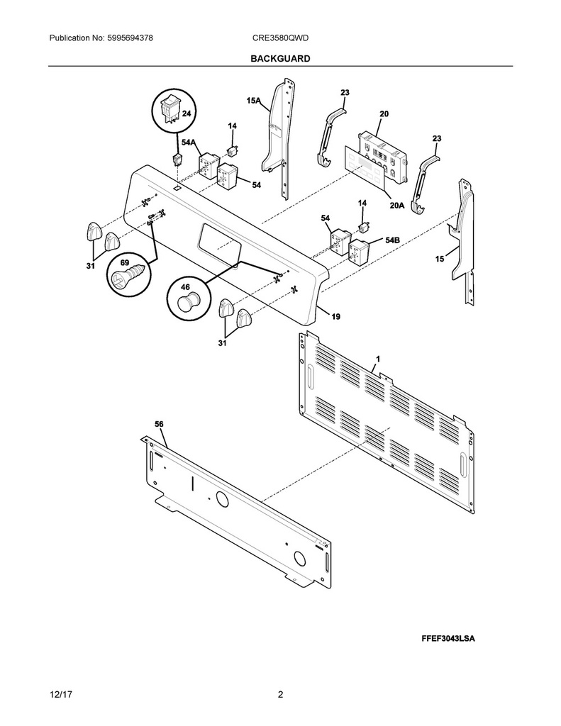 Frigidaire Range /Oven Range Burner Control Knob, White - 316223030