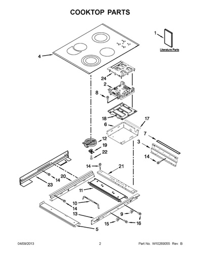 Whirlpool Range /Oven Surface Element (Left Front) - WP4453907, Replaces: 4453907