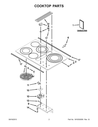 Whirlpool Range /Oven Dual Radiant Surface Element - WPW10221529, Replaces: W10221529