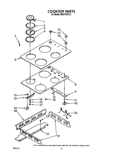 Whirlpool Range /Oven Solid Surface Element - WP3147131, Replaces: 550648