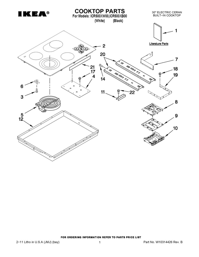 Whirlpool Range /Oven Range Radiant Surface Element, 1200W - WP8285230