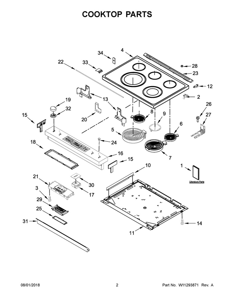 Whirlpool Range /Oven Range Cooktop - W10738936