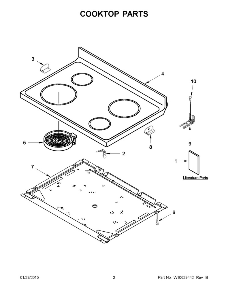 Whirlpool Range /Oven Range Cooktop - WPW10254671