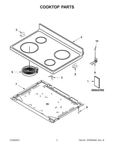 Whirlpool Range /Oven Range Cooktop - WPW10254671