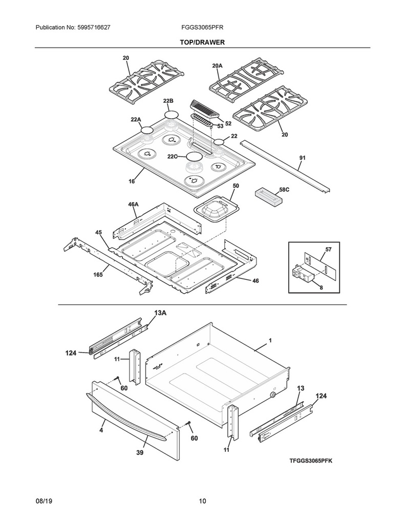 Frigidaire Range /Oven Trim Piece - 318304303