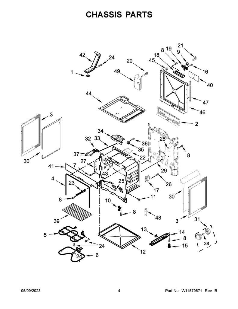 Whirlpool Range /Oven Range Rear Panel - W11379354