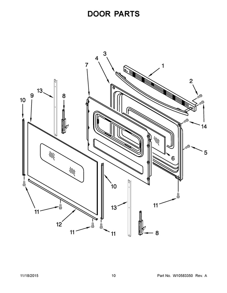 Whirlpool Range /Oven Screw - WP3196164, Replaces: 25-7405