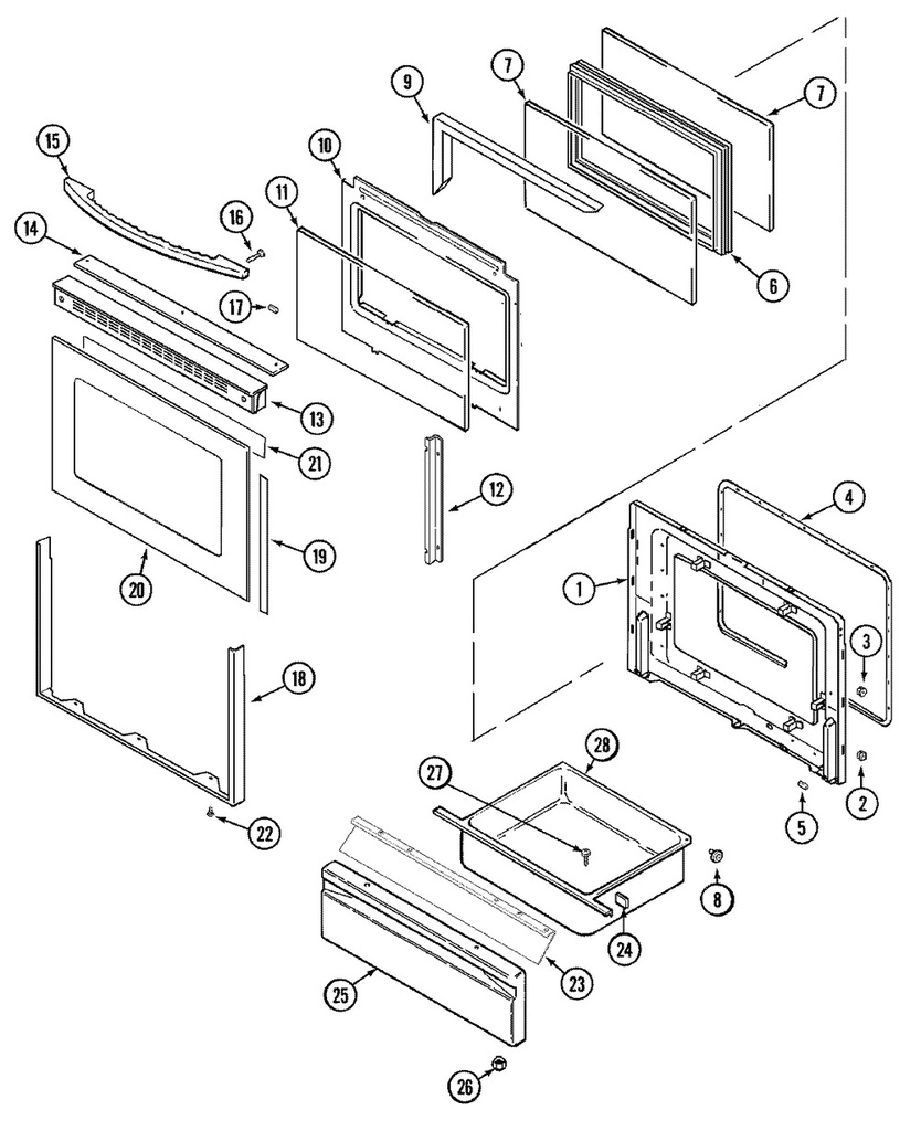 Whirlpool Range Hood Door Trim (White) - WP74003653, Replaces: 71003504