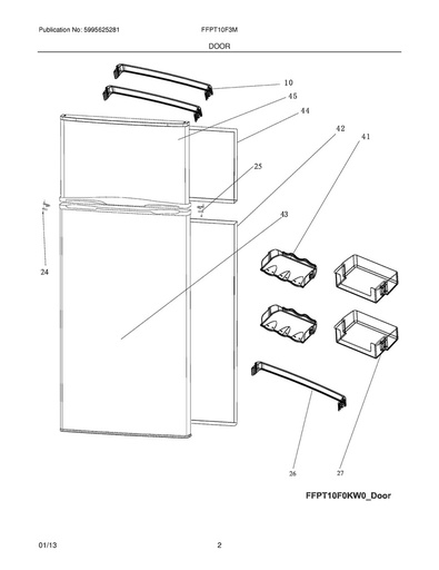 Frigidaire Refrigerator Refrigerator Door Shelf Bar, Clear - 5304470328