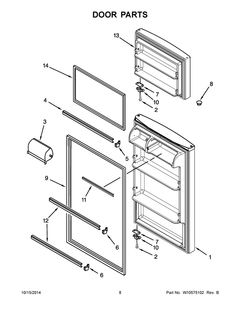 Whirlpool Refrigerator Refrigerator Door Shelf Bar, White - WP2266738