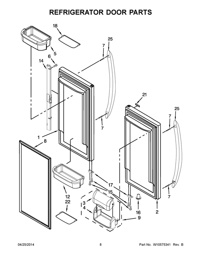 Whirlpool Refrigerator Gallon Door Shelf Bin - WPW10289489, Replaces: 12918402