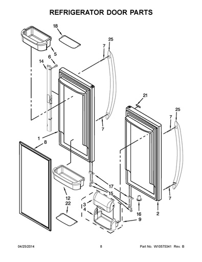 Whirlpool Refrigerator Gallon Door Shelf Bin - WPW10289489, Replaces: 12918402