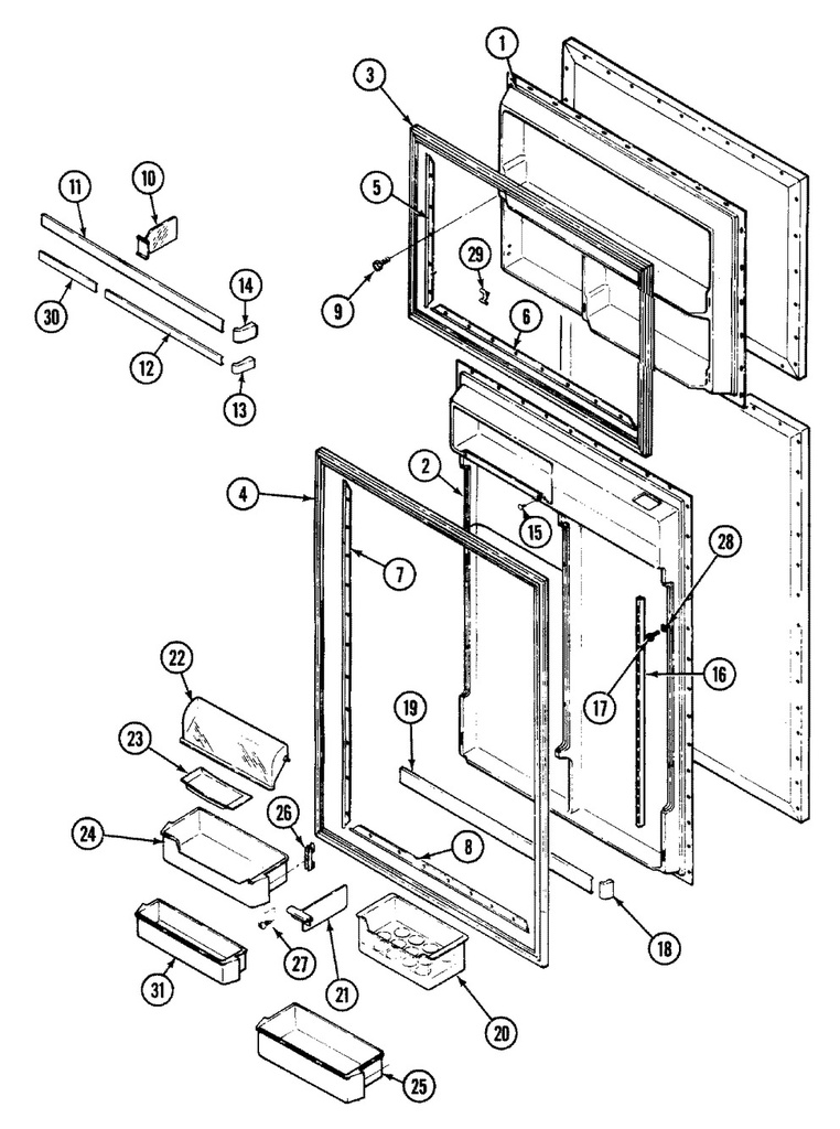 Whirlpool Refrigerator Refrigerator Door Shelf End Cap, Left Or Right, White - 67211-2