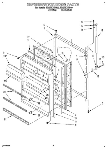 Whirlpool Refrigerator Shelf Retainer Bar Support - 4318297, Replaces: 1010