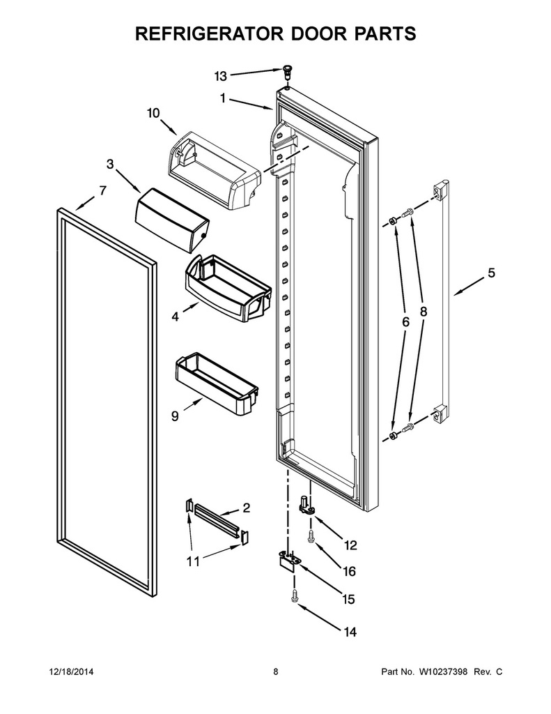Whirlpool Refrigerator Shelf Trim End Cap - WP2156006, Replaces: 2156006