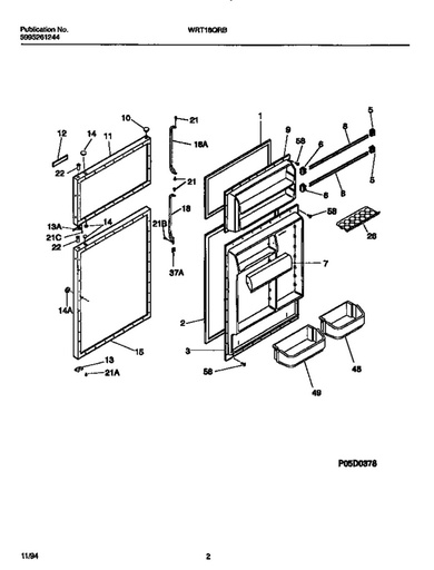 Frigidaire Refrigerator Door Shelf End Cap (Right) - 5304402687, Replaces: 400154