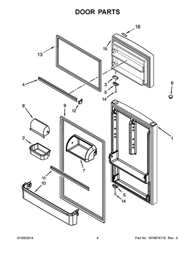 Whirlpool Refrigerator Door Shelf Bar (Clear) - WPW10468559, Replaces: 2328217
