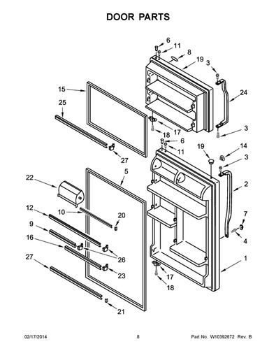 Whirlpool Refrigerator Shelf End Cap (White) - WP2195915, Replaces: 2156000