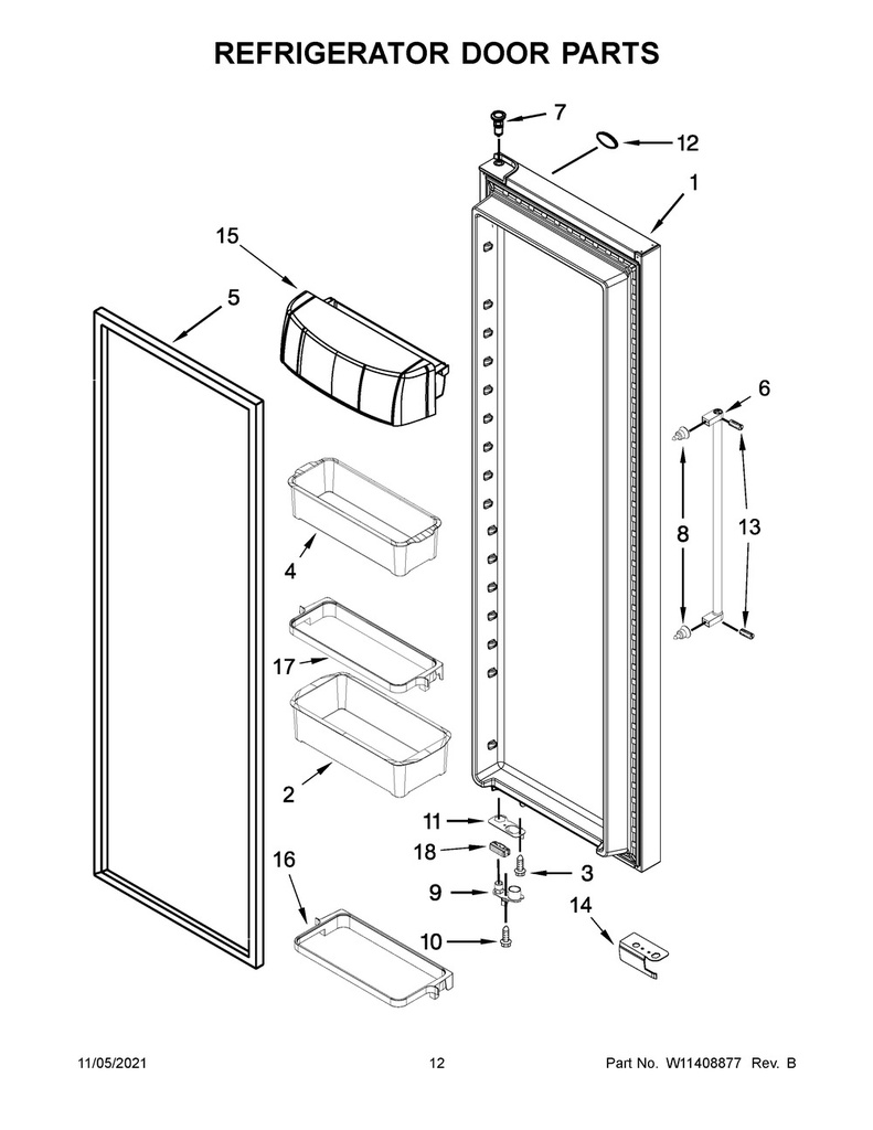 Whirlpool Refrigerator Gallon Door Shelf Bin - WPW10316457, Replaces: W10316457