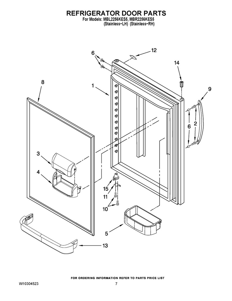 Whirlpool Refrigerator Door Shelf Bin - 67004040, Replaces: 12801902