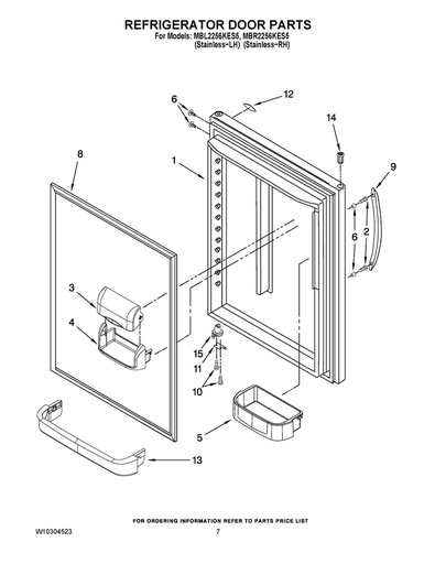 Whirlpool Refrigerator Door Shelf Bin - 67004040, Replaces: 12801902