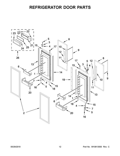 Whirlpool Refrigerator Door Shelf Bin - WPW10323035, Replaces: 2222921