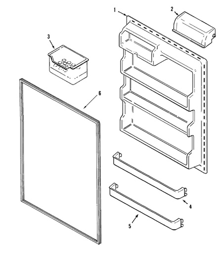 Whirlpool Refrigerator Door Front Pick-Off Shelf - 61005136, Replaces: 61002594